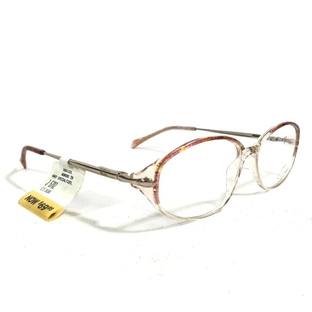 Jubilee J5702 BR Eyeglasses Frames Pink Gold Round Oval Full Rim 52-15-135